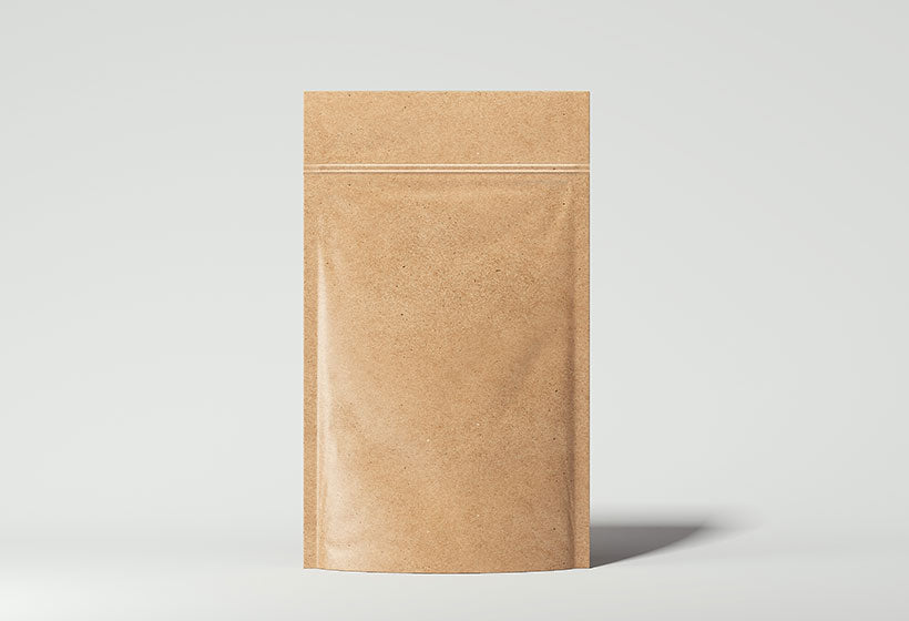 Blank packaging recycled kraft paper bag