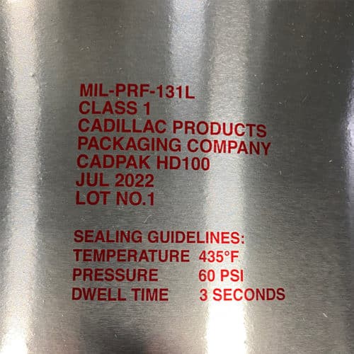 HD100 | MIL-PRF-131 Super Heavy Duty Barrier Material