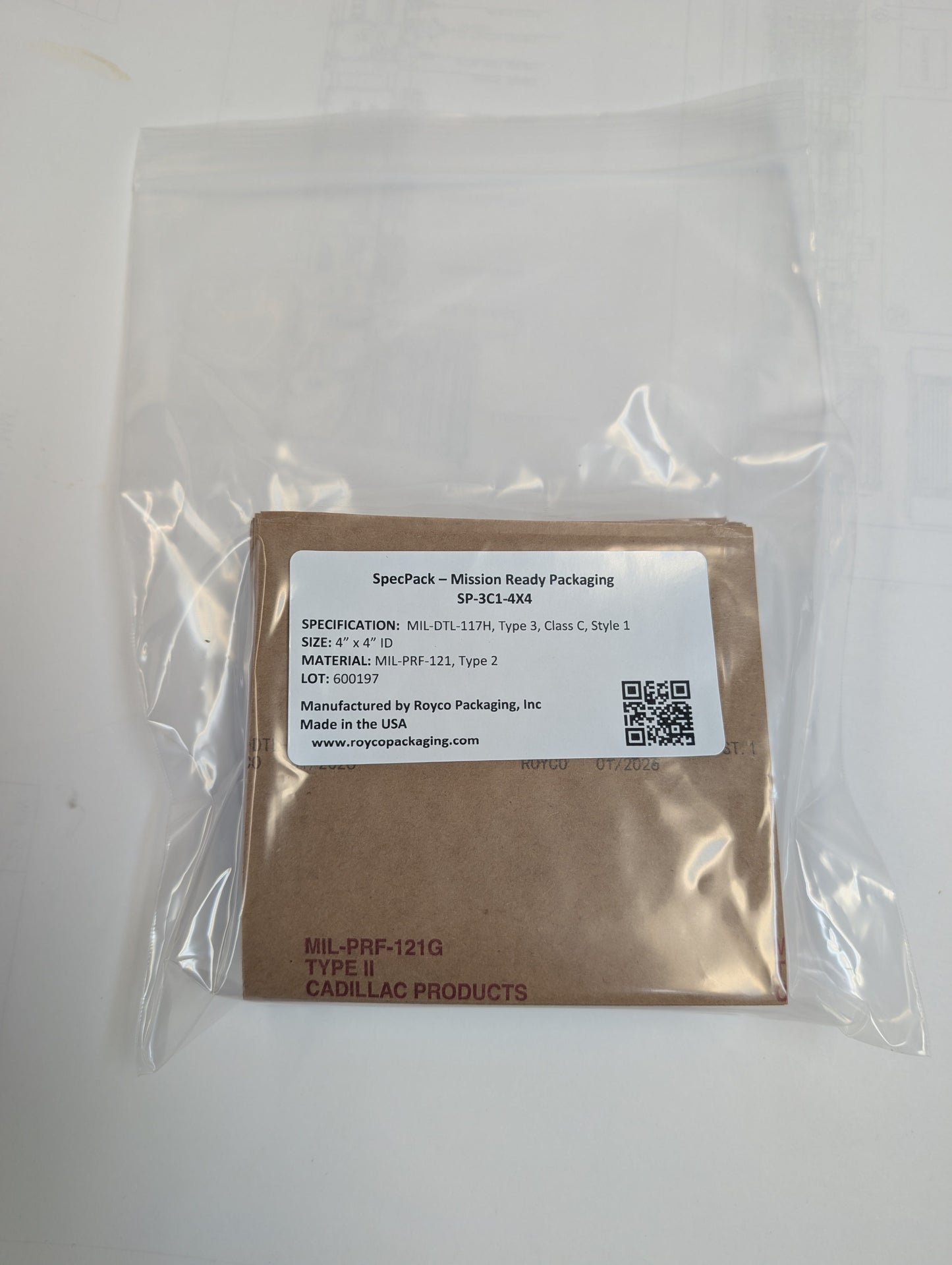 SpecPack™ 3C1 - Light Duty Greaseproof Barrier Bags