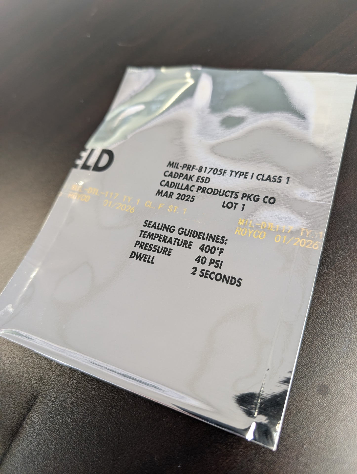 SpecPack™ 1F1 - ESD Watervaporproof Barrier Bags