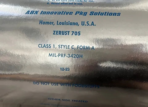 MIL-PRF-3420 CL.1 ST.C  Zerust 705.  36"x200 yard roll