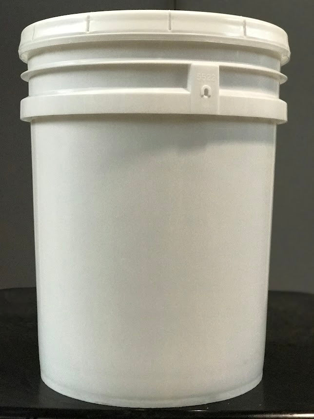 Desiccant pail shown for size