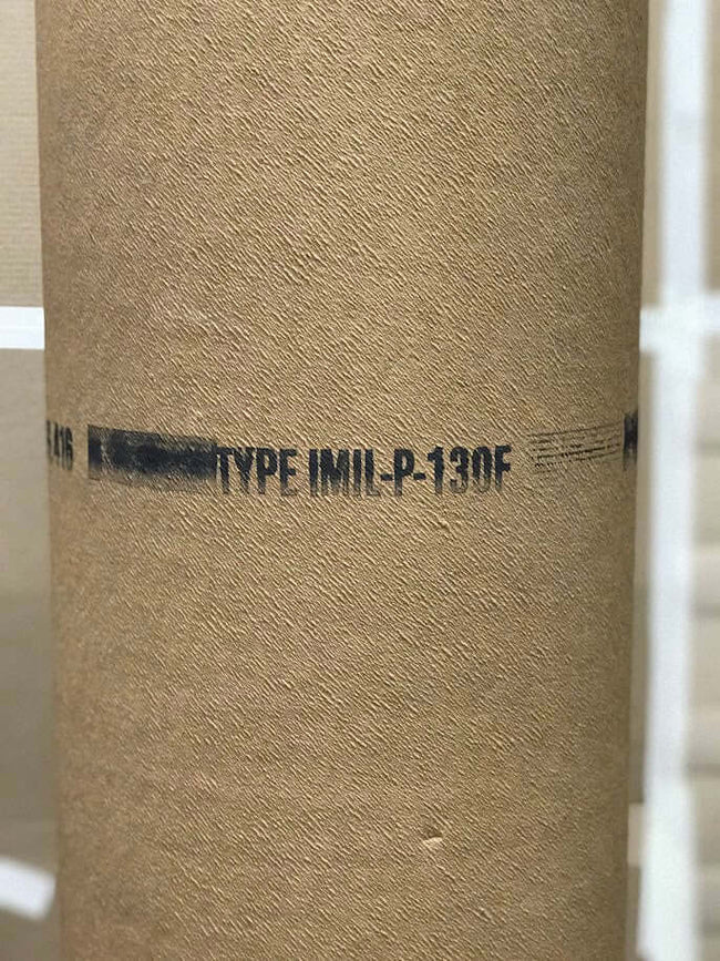 Closeup of MIL-P-130 type 1 roll